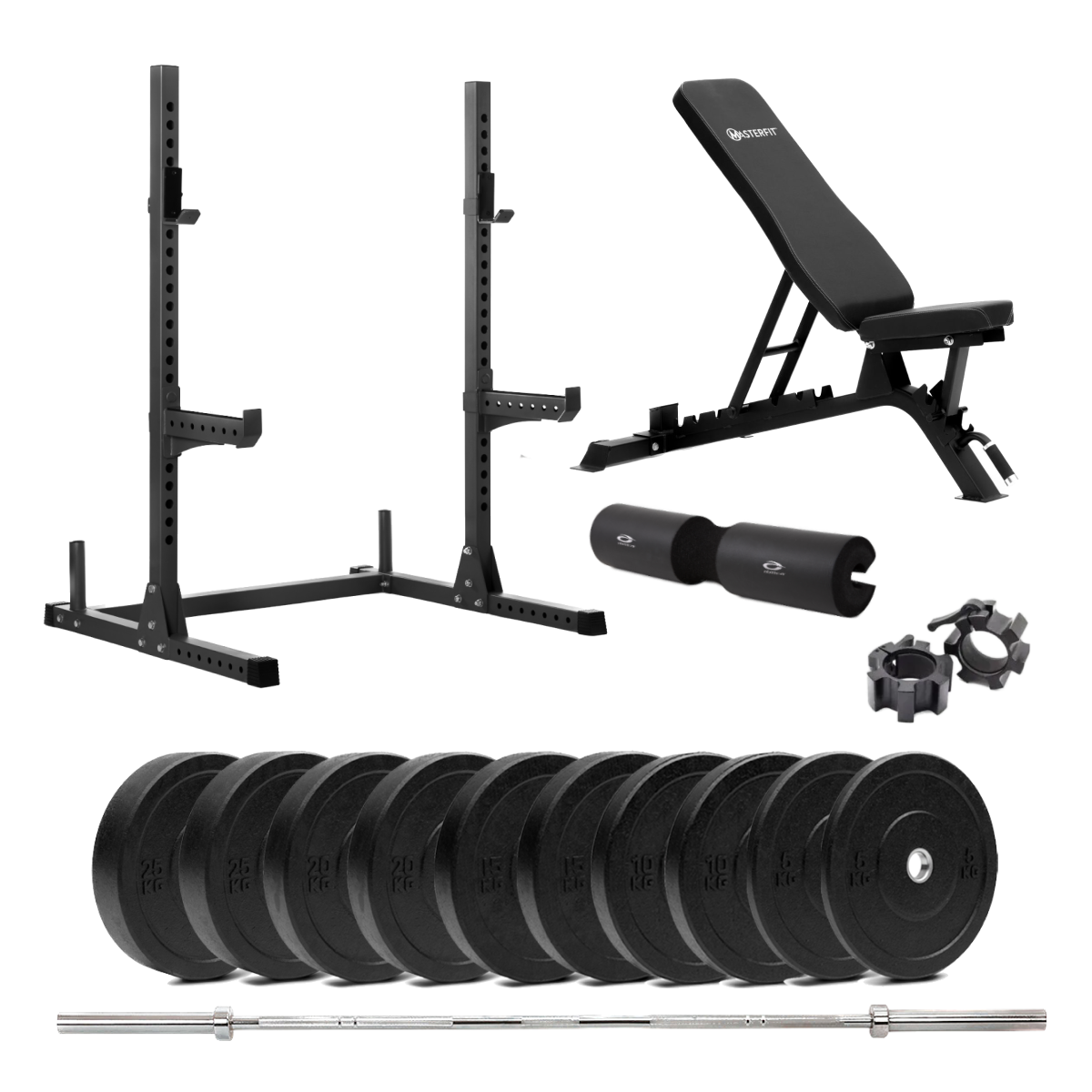Brug 200 Squat Rack Bumper Styrkepakke - 90 kg til en forbedret oplevelse