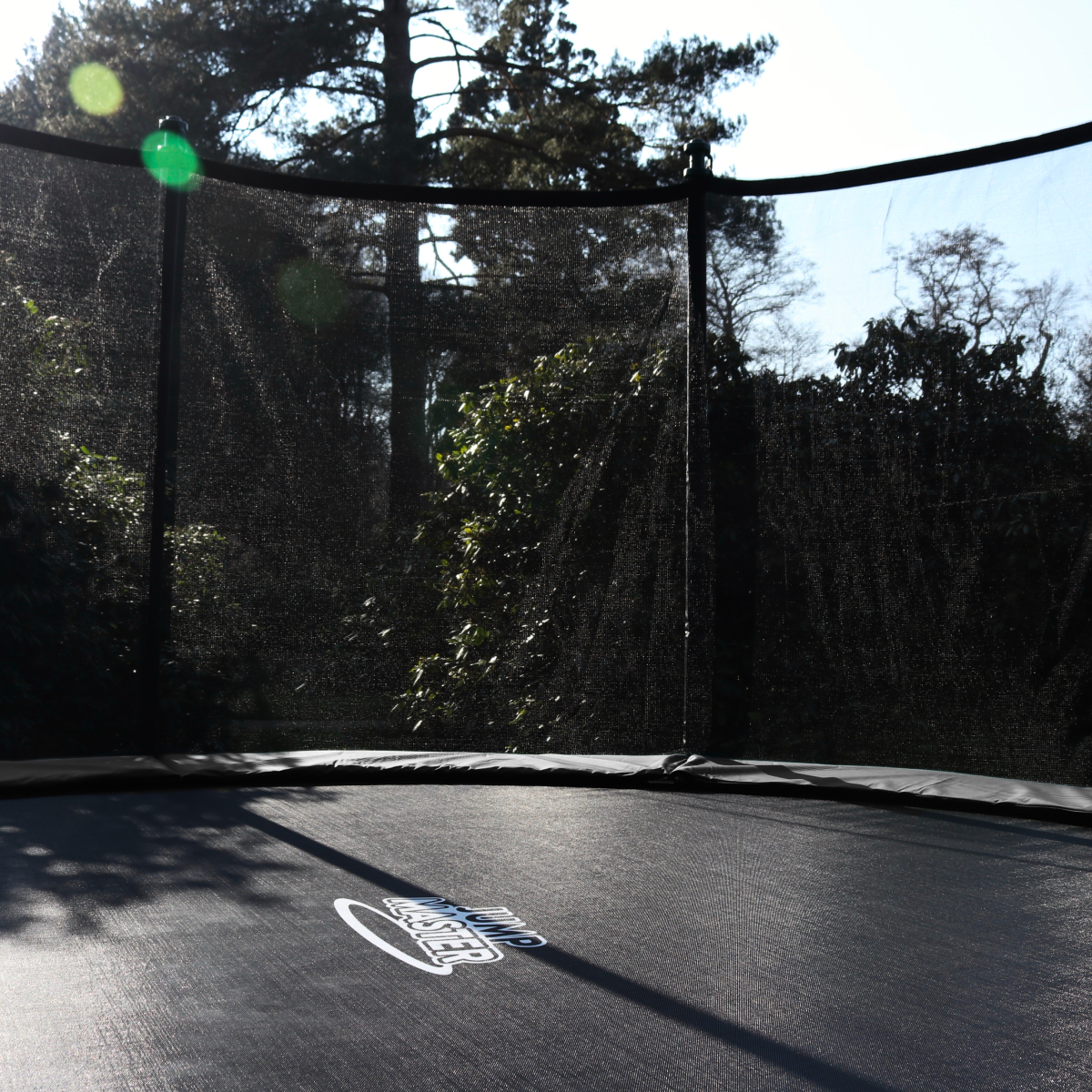 Flexi Trampolin 4,3 m Grå – inkl. sikkerhedsnet og stige