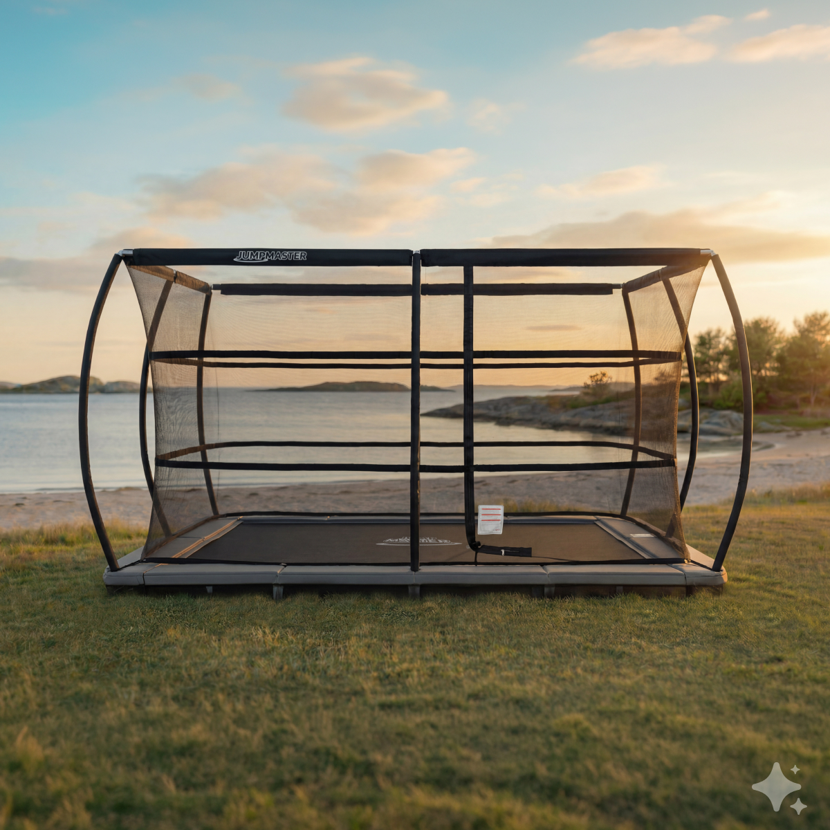 Premium Rektangulær Inground 4,57 x 3,05 m. Trampolin