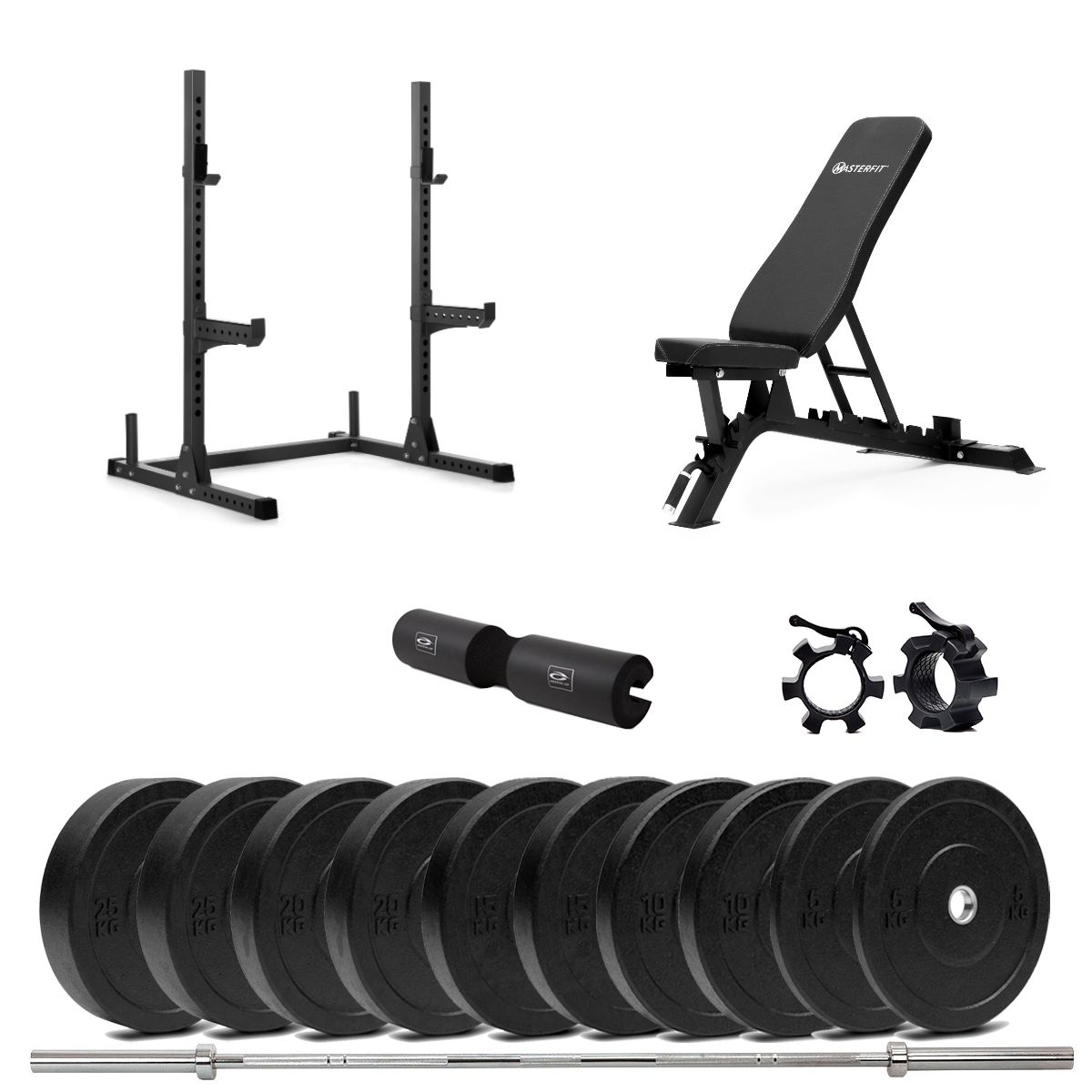 Brug 200 Squat Rack Bumper Styrkepakke - 150 kg til en forbedret oplevelse