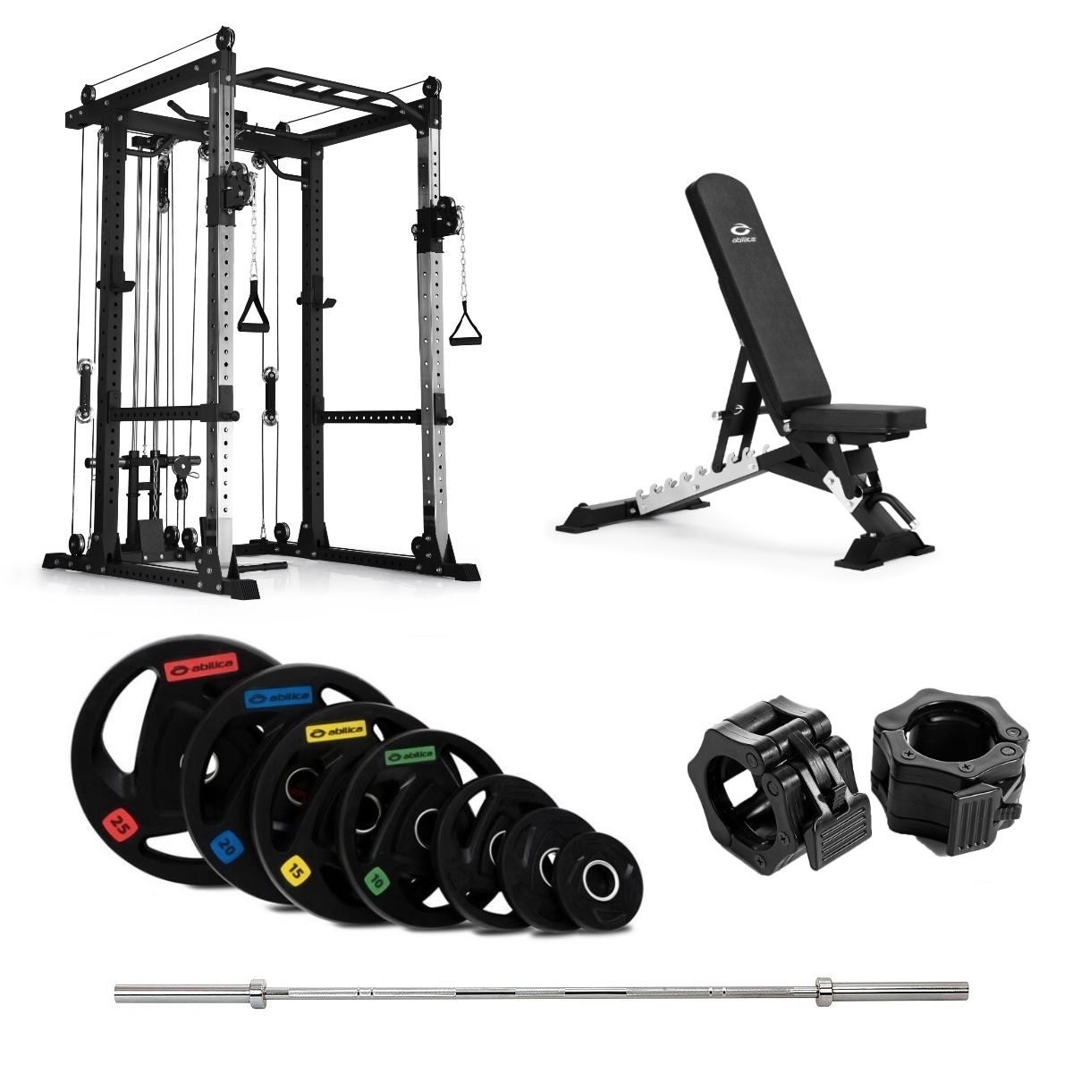 PR 550 Power Rack Olympic med bænk - 110 kg