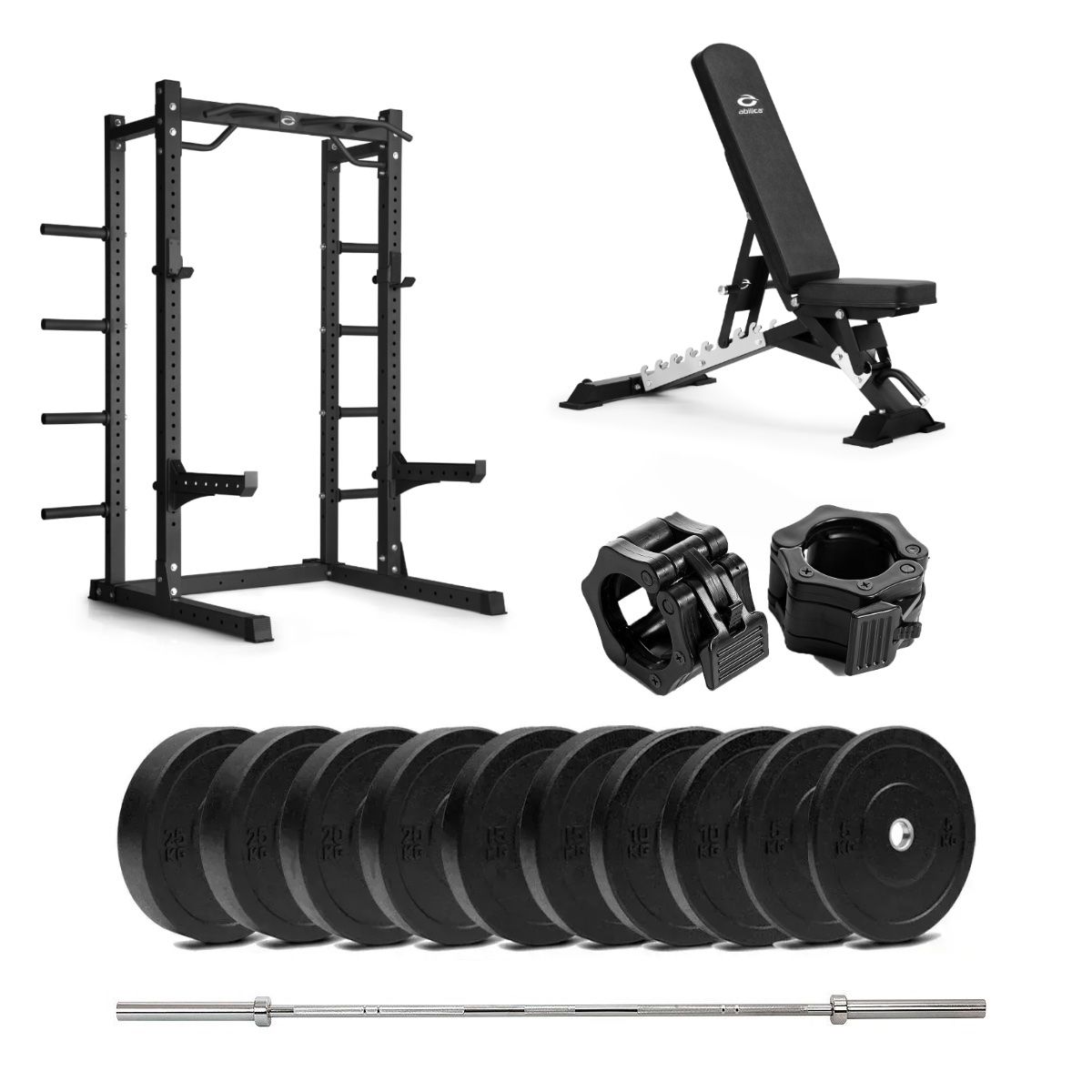 HR 500 Half Rack Bumper vægtskiver og bænk – 110 kg | Træningspartner